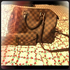 Louis Vuitton Speedy, Wallet and Accessory Bag.